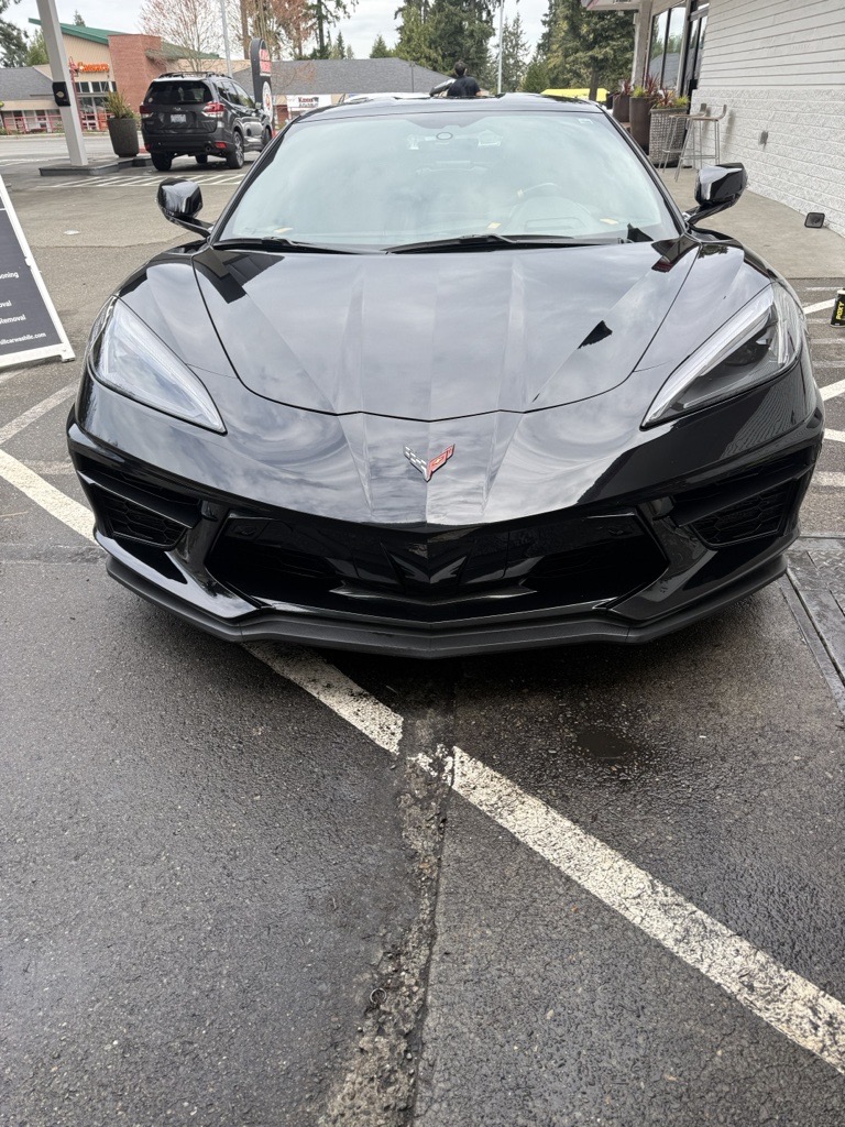 Black Chevrolet C8 Corvette detailed